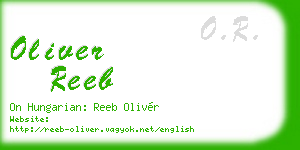 oliver reeb business card